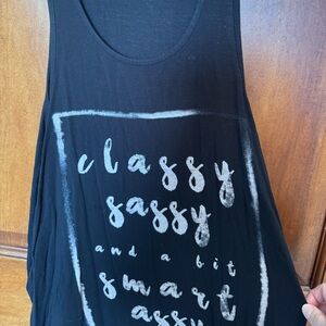 Black Graphic Tank Top